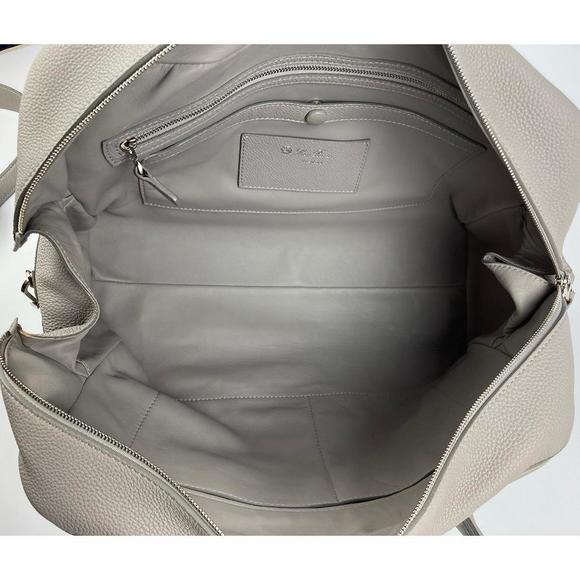 Loro Piana Grey Leather Duffle Tote - Picture 6 of 7